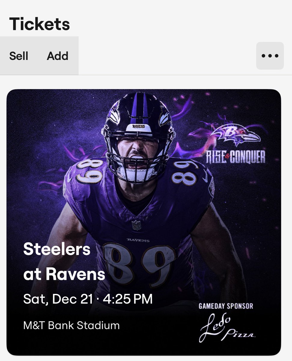Scribe708's tweet photo. I’m selling two tickets for the Steelers game. If you’re interested hit my inbox for more info. https://t.co/UFQQYO3qnk