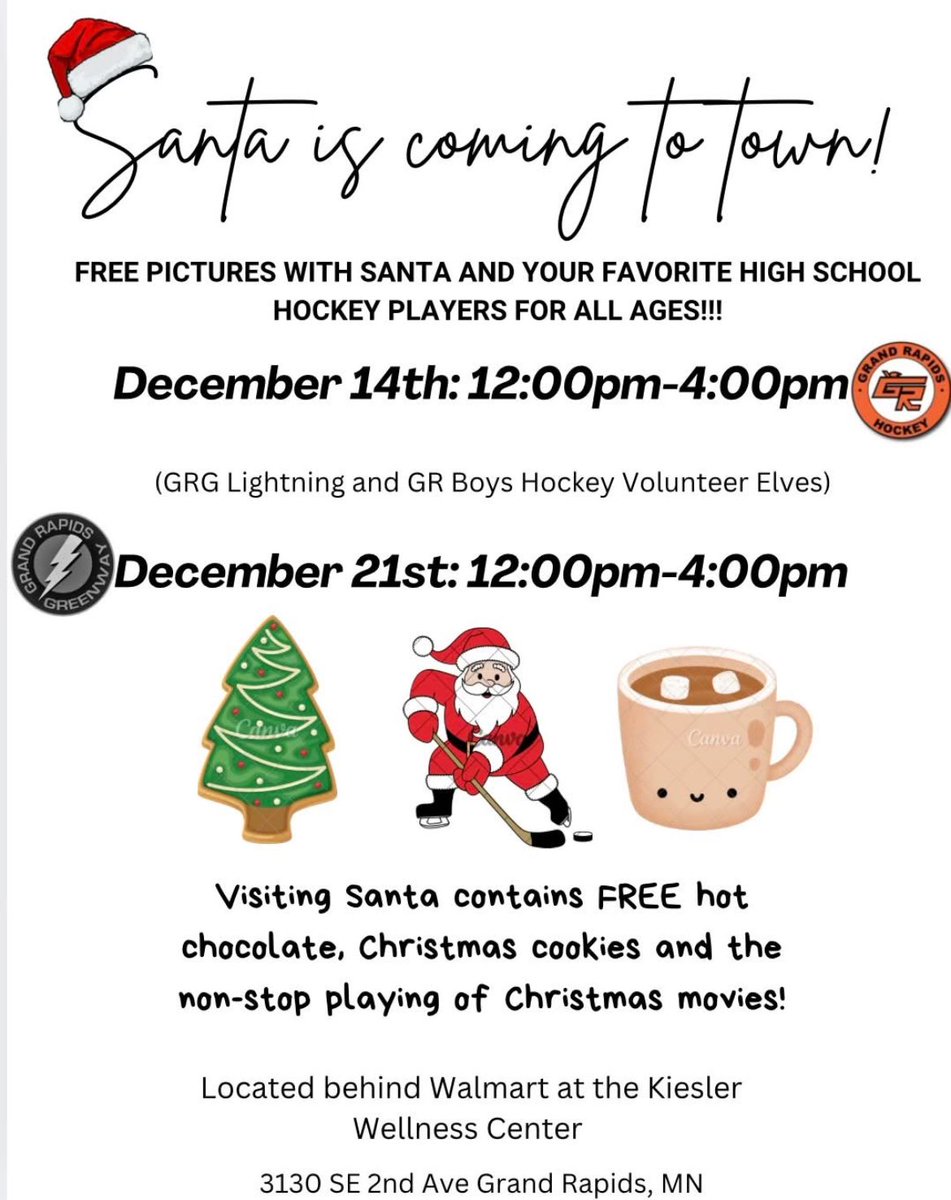 Don’t forget to go meet your favorite GRG Player tomorrow!!!! 🎄🧡💚