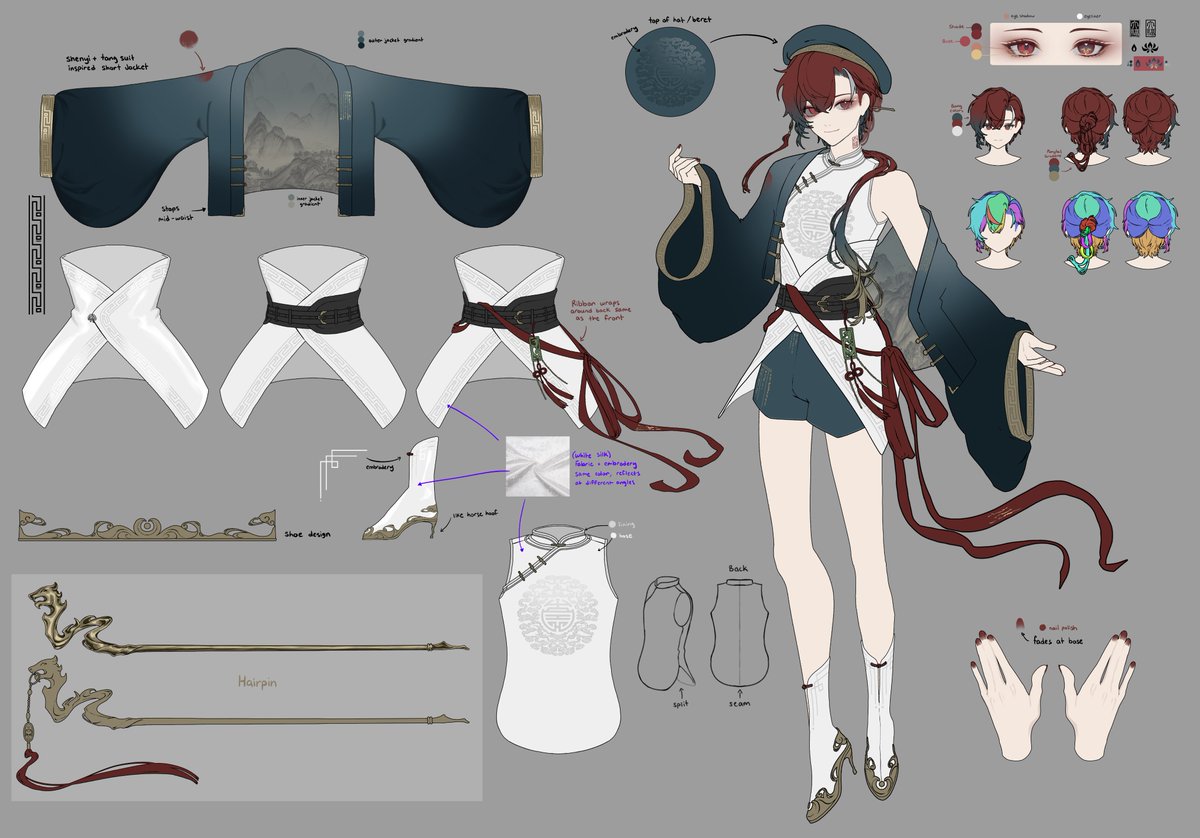 Full reference breakdown of the new outfit! If y'all want a higher