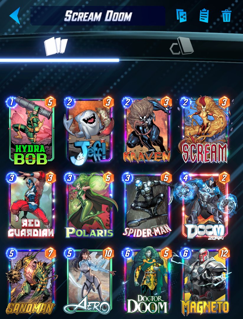 Rootrecord_KR's tweet image. Marvel Snap CG Series #59 2nd Scream Doom2099
W5 L1
#MarvelSnap
@MARVELSNAP