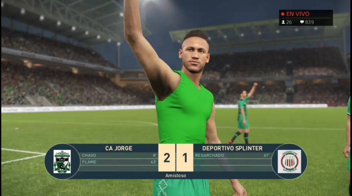 CAJorge_'s tweet photo. 4 DE COPAS MVP DEL PARTIDO! 🐒🐒
En el duelo por la punta del ascenso de @LigaAEU Jorge ganó 2 a 1 sobre @depSplin partido donde se van cogidos por su máximo ídolo🙈🙈🙈
PT
🅰️Naza Romero
⚽Chavo
ST
🅰️Chavo
⚽Flame
#VAMOSLOSMONOS 🐒
#VAMOSJORGE 💚🖤💚 https://t.co/8y4THL7fB9