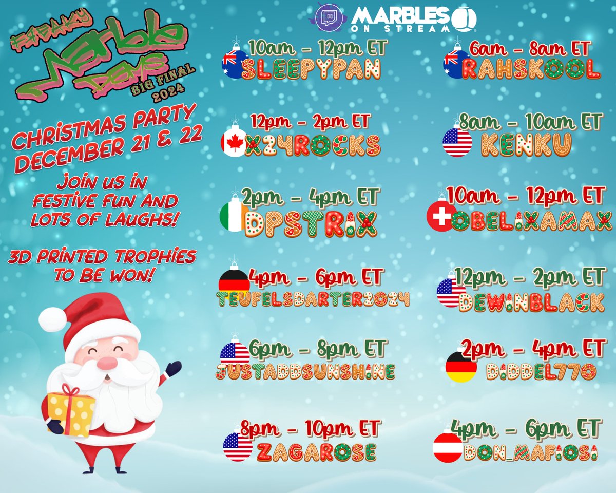DPSTRIX (@dpstrix) on Twitter photo why not come to our big finale christmas party roll some marbles and have fun prizes to be won <a href="/PixelbyPixelStu/">Pixel by Pixel Studios</a> <a href="/MarblesOnStream/">Marbles on Stream</a> <a href="/Sleepypan/">Sleepypan 🇦🇺 🎉</a> <a href="/Zagarose1/">Zagarose</a> why not come to our big finale christmas party roll some marbles and have fun prizes to be won <a href="/PixelbyPixelStu/">Pixel by Pixel Studios</a> <a href="/MarblesOnStream/">Marbles on Stream</a> <a href="/Sleepypan/">Sleepypan 🇦🇺 🎉</a> <a href="/Zagarose1/">Zagarose</a>