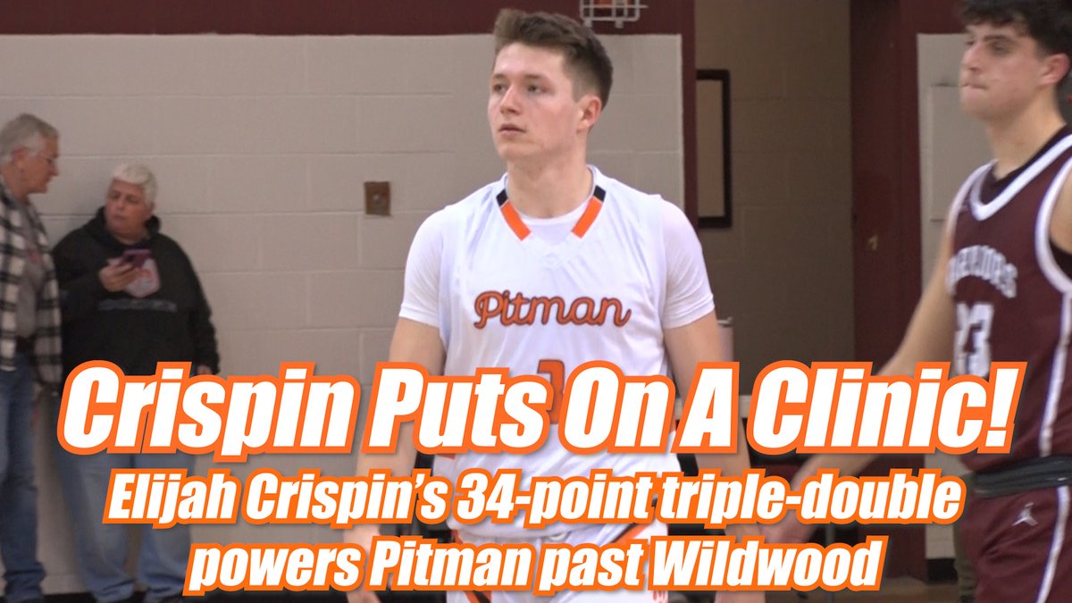Elijah Crispin dazzled once again for Pitman on Friday night. The senior guard poured in a game-high 34 points, 10 rebounds, and 10 assists to guide the Panthers past Wildwood for their second win of the season.

Watch the FULL highlights from Pitman's 73-49 win HERE:
