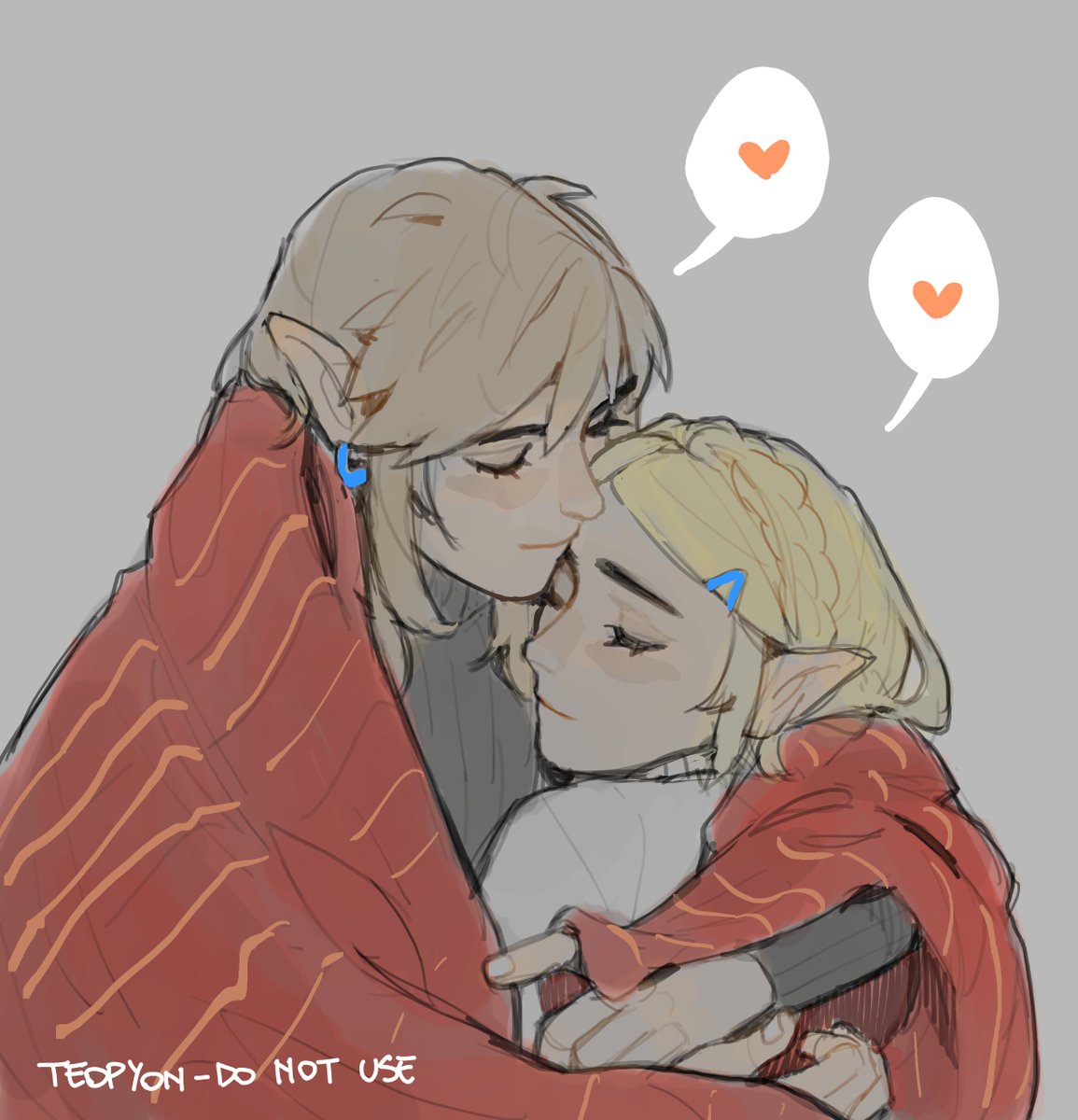 keeping themselves warm under the blanky...

#Zelink #zelda #link #TLoZ #リンゼル #TheLegendOfZelda #totk #botw