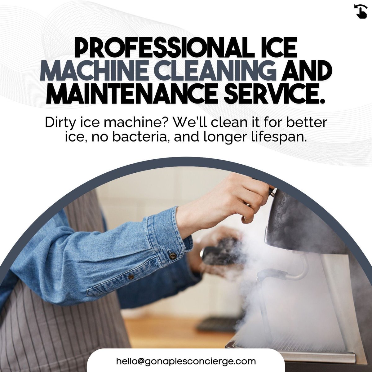 gonapleshome's tweet image. Dirty ice machine? ❄ We’ll clean it for better ice, no bacteria, and longer lifespan. Call or DM Go Naples to book now! 
.
.
.
.
#IceMachineCleaning #CrystalClearIce #ProfessionalCleaning #HealthyIce #GoNaplesServices #BetterIceBetterLife