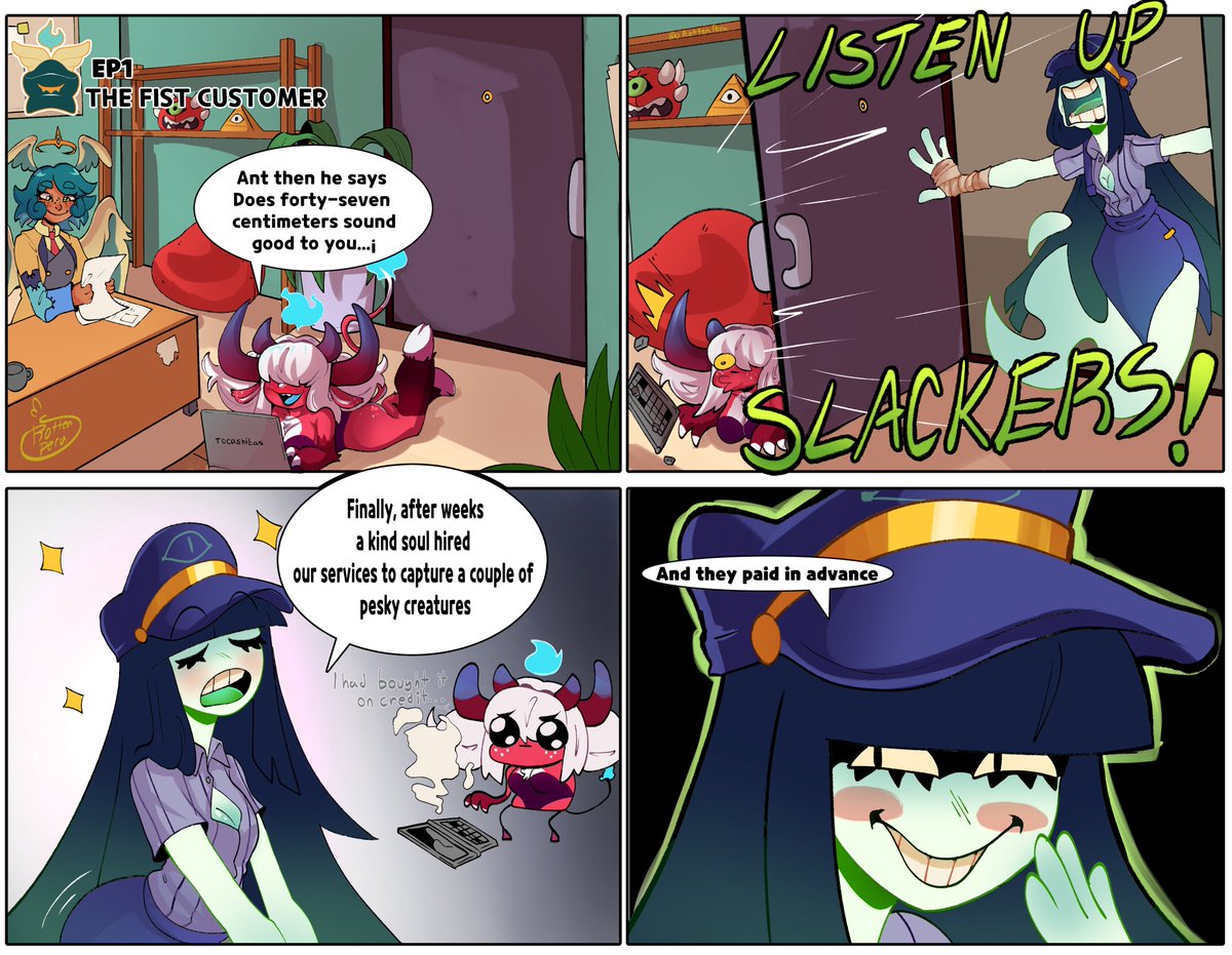 JustPera12's tweet photo. I've been working these past few weeks on some small comics that I'll be publishing periodically. 

Here's the first one, if you want, you can think of it as a sort of "pilot episode" We're starting slow, but I promise we'll be doing more things if you know what I mean 😉 https://t.co/WpLJP1xsjR