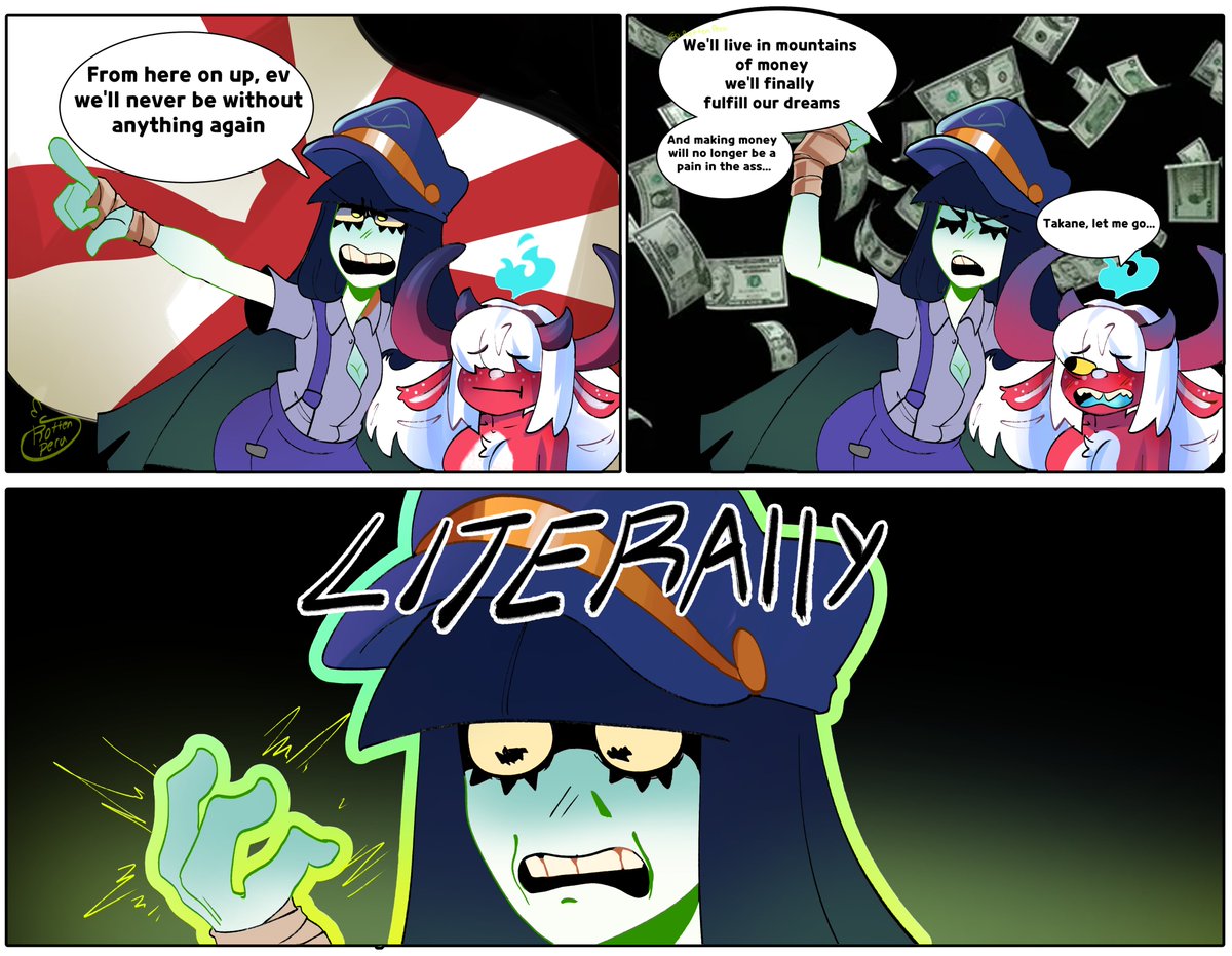 JustPera12's tweet photo. I've been working these past few weeks on some small comics that I'll be publishing periodically. 

Here's the first one, if you want, you can think of it as a sort of "pilot episode" We're starting slow, but I promise we'll be doing more things if you know what I mean 😉 https://t.co/WpLJP1xsjR