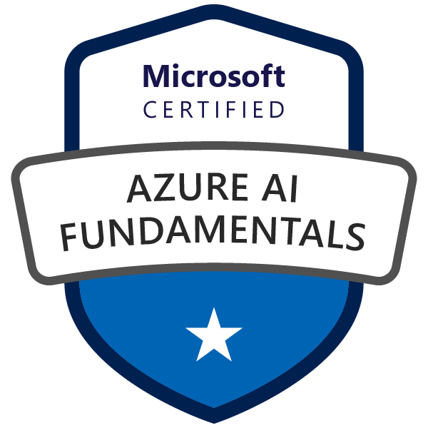 tom_nt's tweet photo. I’m thrilled to share that I have earned the Microsoft Certified: Azure AI Fundamentals (AI-900) certification!

https://t.co/FKnYwKeIie

#Microsoft #Certified #AI #Azure #AI900 #AzureAIFundamentals #ArtificialIntelligence #MachineLearning #MicrosoftCertified #CloudComputing https://t.co/16SkfJfYOU
