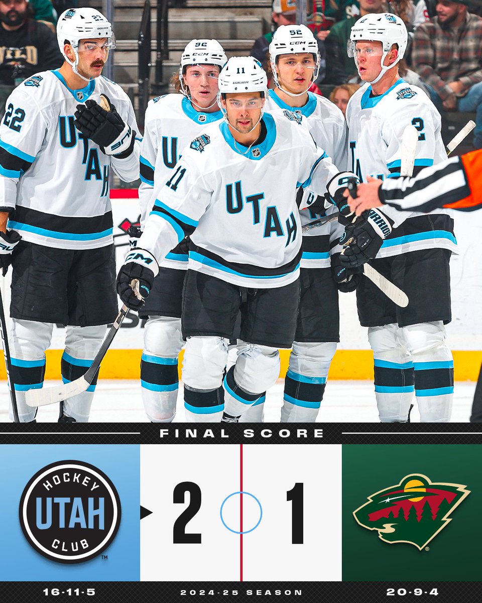 NHL's tweet photo. Make it four wins in a row for the @utahhockeyclub‼️ https://t.co/oZ6DM6VVnw