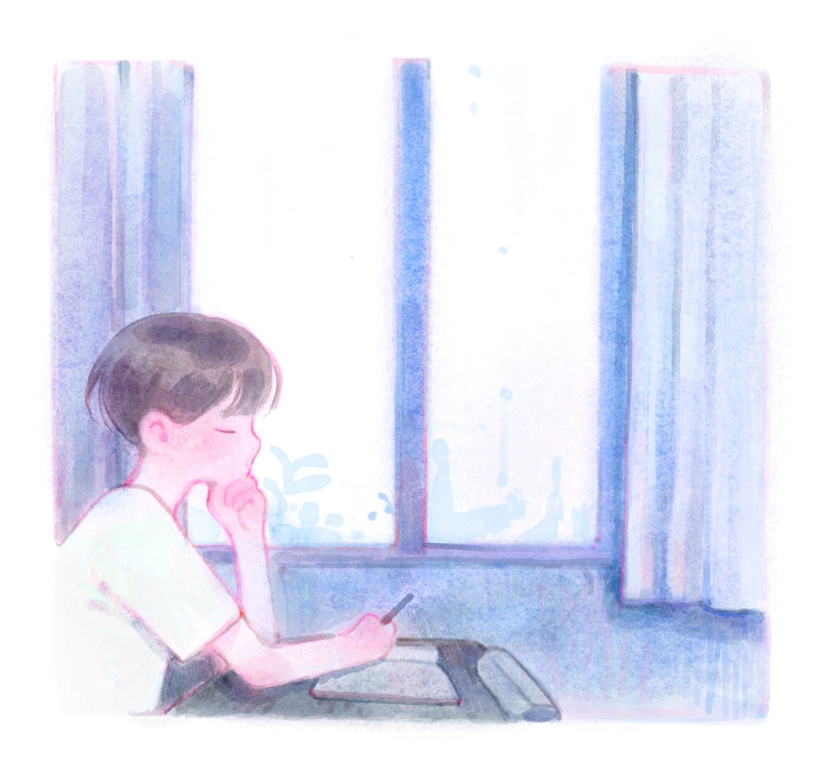 1. 투명 수채화
2.불투명 수채화
3.파스텔
4.수채화, 색연필
디지털이지만 수작업 재료처럼 생각하면서 그리면 즐거워요