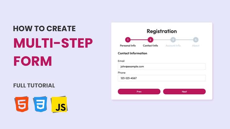 e_opore's tweet image. How to Create a multi-step forms using vanilla JavaScript and CSS. Step-by-step guide:

Check☑ Thread🧵