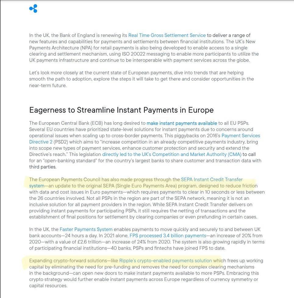 THIS IS MASSIVE, A BOMB DROP 🤯

#Ripple WORKING WITH #SEPA INSTANT CREDIT TRANSFER SYSTEM, PROCESSING $2.6 TRILLION PER DAY #ISO20022 #RTGS #RLUSD #XRP 

THE DEMAND FOR #Xrp IS CLIMBING 📈