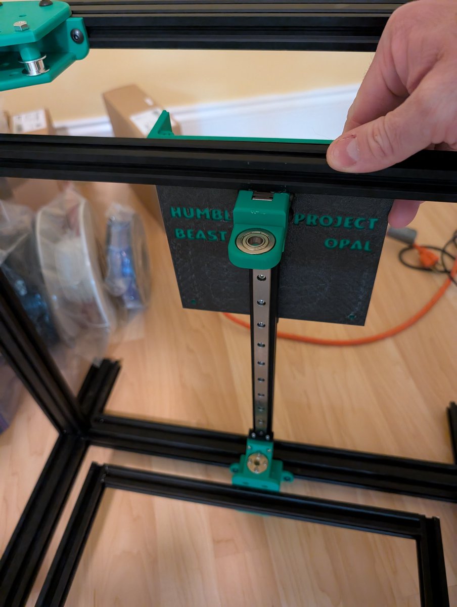HumbleBeastKerr's tweet image. Did some more #prototype-ing. I think the green with black letters looks better. Another step closer. I&apos;ll get back to the programming side when that adapter comes in. #ProjectOpal #CnC
