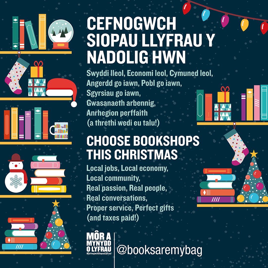 Reasons to #ChooseBookshops this Christmas:

✨️ Local jobs
✨️ Local economy
✨️ Local community
✨️ Real passion
✨️ Real people
✨️ Real conversations
✨️ Proper service
✨️ Perfect gifts
(and taxes paid!)

<a href="/booksaremybag/">Books Are My Bag</a> #booksaremybag