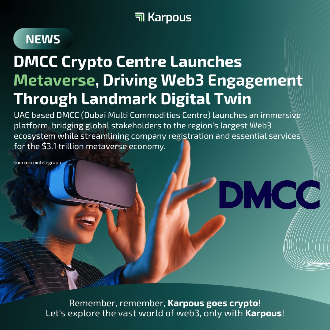 Reporting straight from the crypto playground of the world—Dubai, UAE about the latest development of <a href="/dmcccrypto/">DMCC Crypto Centre</a> <a href="/DMCCAuthority/">DMCC</a> ! 🏙️✨

What’re you waiting for? 🚀 It’s time to ride the crypto wave and join the revolution! 🌐

#KarpousGoesCrypto #DubaiCrypto #KarpousNews