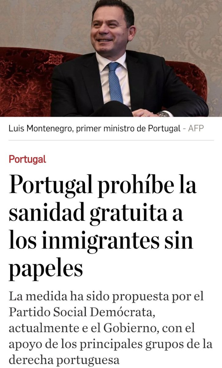 hermanntertsch's tweet photo. Serán todos conscientes de que después de esta medida imprescindible, sensata, necesaria y urgente que ha tomado el gobierno de Portugal, todo el abuso de la inmigración ilegal en la asistencia social y médica habido hasta ahora allí se va a volvar hacia España.
    Porque en España, la agenda del gobierno de inundar de inmigrantes ilegales la sociedad no se va a dejar irritar y seguiremos pretendiendo que España puede dar asistencia médica gratiuta a todo el universo.
     Cuando no puede cumplir ni los mínimos con muchos de los españoles en peores circunstancias.