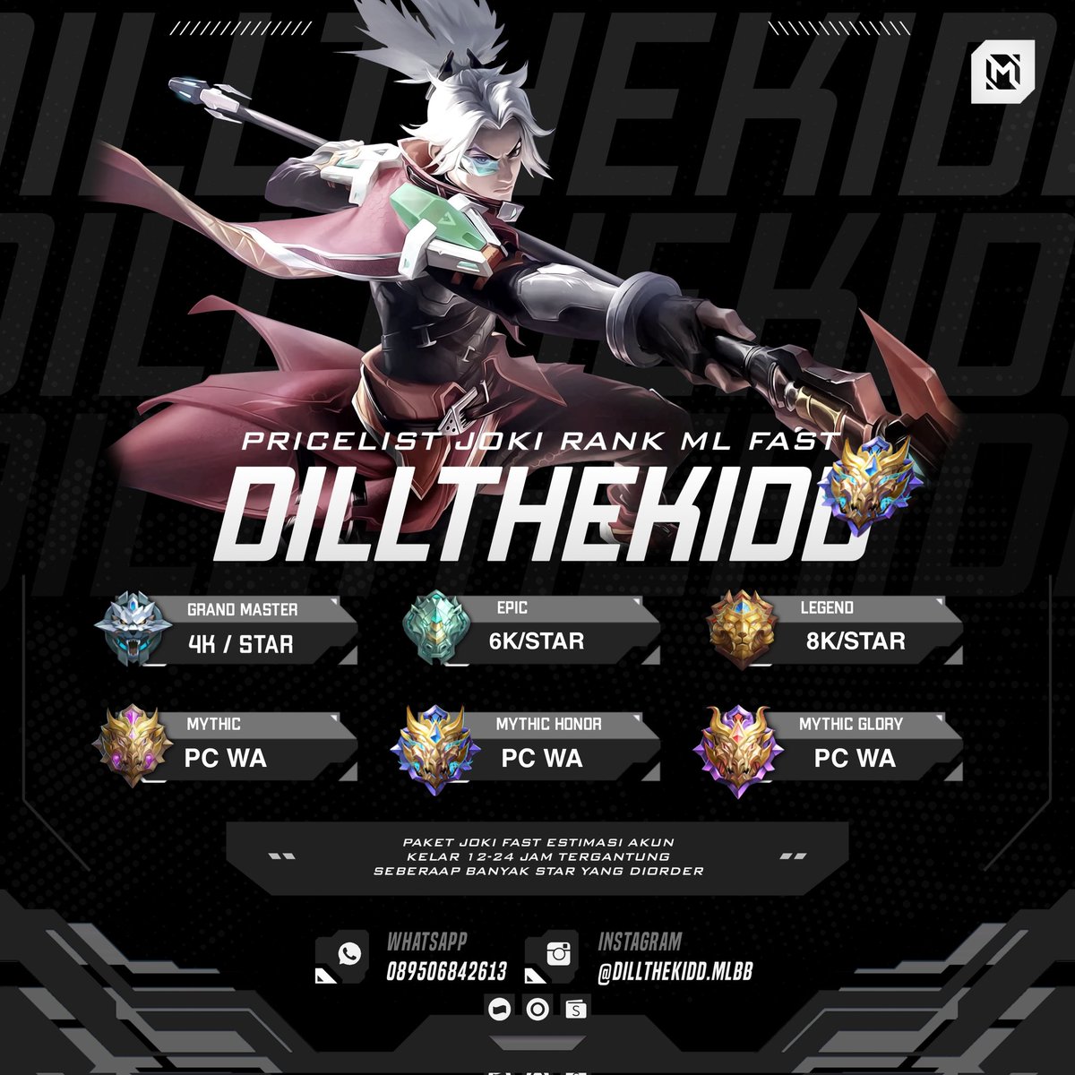 Dil | JOKI RANK ML ALL TIER ON 24 JAM tweet media