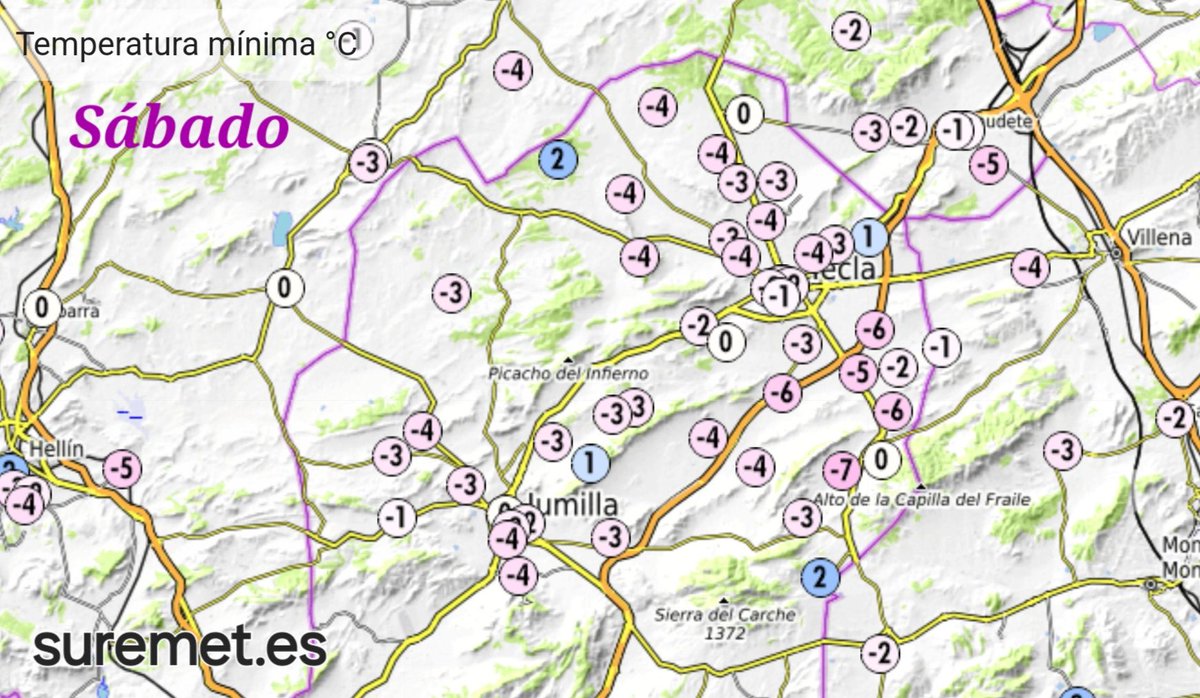 MeteoAltiplano's tweet photo. ❄️🥶🧣
🔵 Conforme a la previsión, la madrugada ha deparado #heladas generalizadas, moderadas en su mayor parte, con valores de hasta -6°C/-7°C en zonas del SE de #Yecla, y de -3°C/-4°C en otros muchos observatorios.
Hasta 7 observatorios en el #Top20 regional y 3 en el #TopSE https://t.co/yquggKgfFa