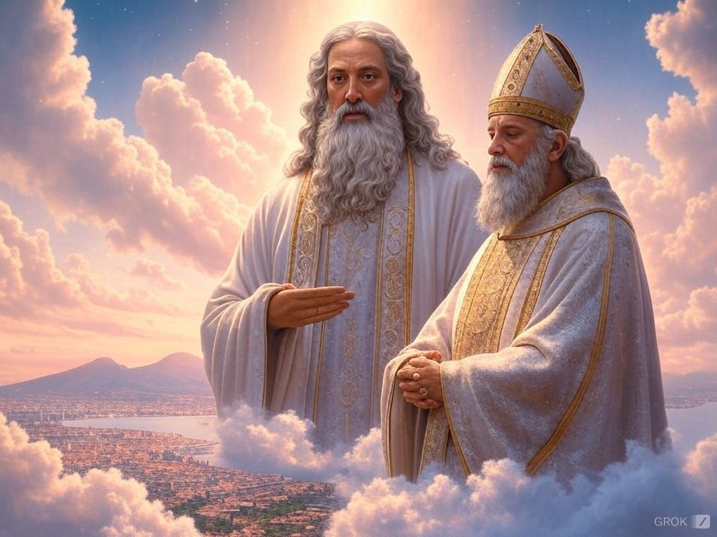 Quando il Signore fece l'Italia dimenticó di fare Napoli. Allora San Gennaro gli disse: "Signore vi siete dimenticato di fare Napoli!" E il Signore disse: "Gennarì sient, mo' sto' stanco, piglia nu piezz e paravis e vuttl'abbasc!
Così il 21 dicembre nacque Napoli.