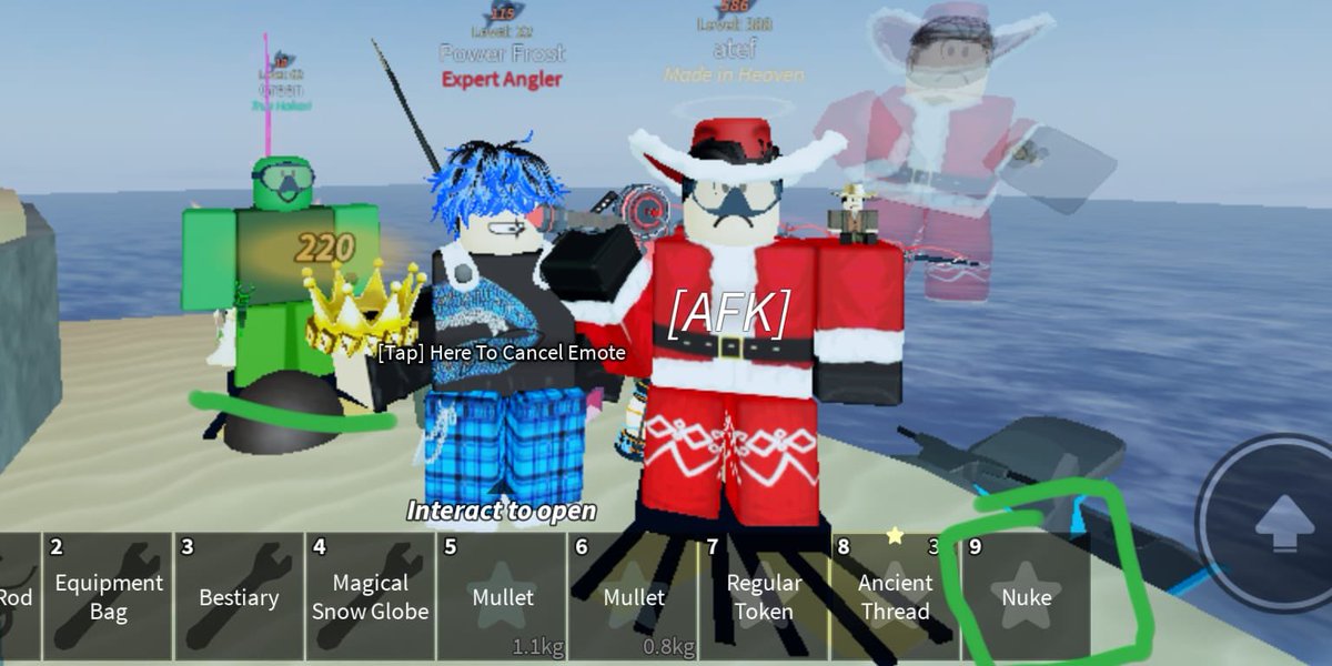 ThePowerBox8's tweet image. Caught a nuke with 220 catches in #fisch 
in #roblox