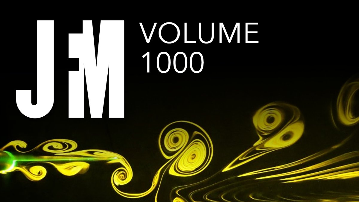 #JFMVol1000  cup.org/3VMs0tD
To mark the occasion, past and present Editors were invited to contribute special Editorials:
"Reflections on the build-up to the first volume of JFM in 1955 and to the G.K. Batchelor Prize" Tim Pedley Editor 2000-2006 cup.org/4iFF6mq