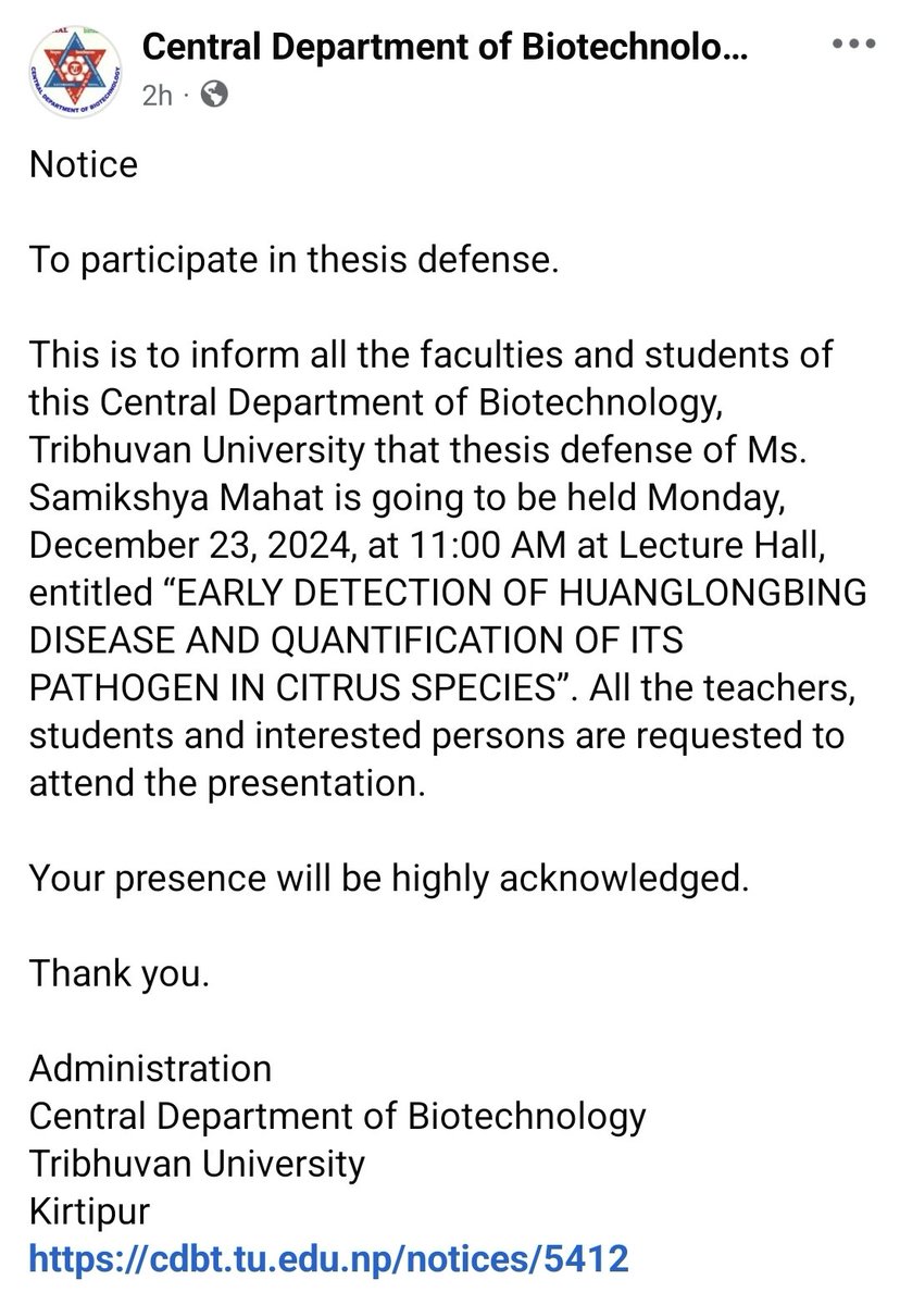 Ms. Samikshya Mahat is defending on December 23, 2024.