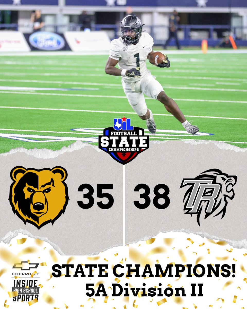 Randle takes home its first state championship in school history! <a href="/RandleFootball/">TRHS Lions Football</a> #UILState