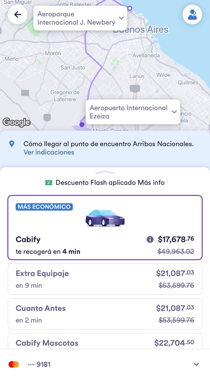 vmenditto's tweet photo. Viaje a EZEIZA con $30000 de descuento 
Con Mástercard BBVA BLACK 💳 🔥 🚕 

Ingresa en Cabify el código MCBBVAVIAJE
y obtene hasta $30000 de regalo válido para un viaje de Buenos Aires a Ezeiza

Vigencia hasta el 1/1/2025

( solo viaje ida y de hasta $30000 x cuenta)
En el ejemplo debajo fíjate que el viaje salía $49000 👎 y la app nos descontó el crédito a favor
