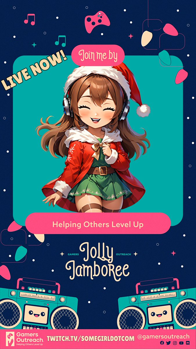 💜LIVE NOW 💜 Charity Stream for
<a href="/GamersOutreach/">Gamers Outreach</a>
#jollyjamboree- FORTNITE FOLLIES CHALLENGES - wear your fav winter skin &amp; come carry whilst my community sabotages me, pls??   

Link in Bio 

#jj2024 #Fortnite #battleroyale #EpicGames #charity