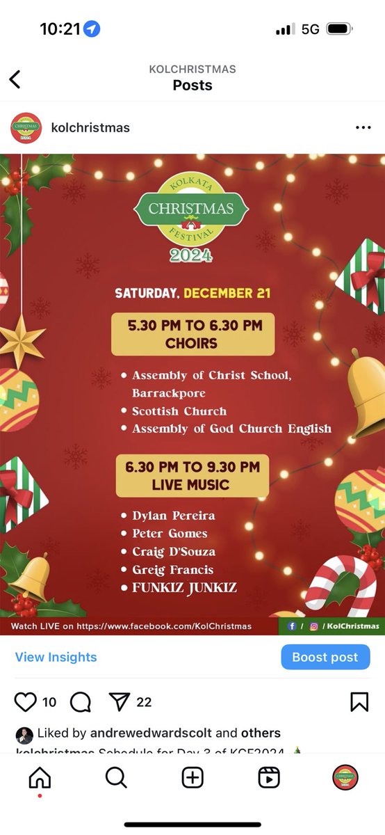 KolChristmas's tweet photo. Schedule for Day 3 of the Kolkata Christmas Festival.
See you there! 🎄 https://t.co/yZ2ltJLN8j