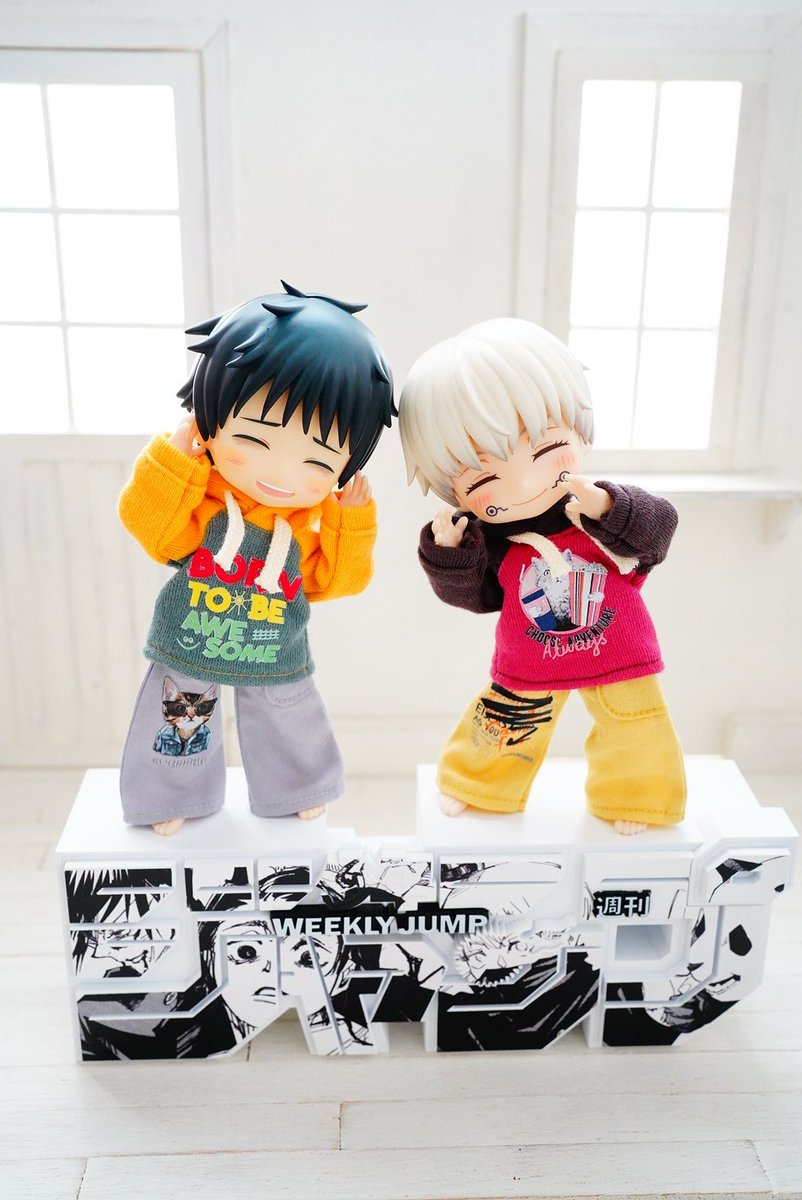 ジャンプロゴフィギュア!!
この並び、最高〜💙💚

#オビツ11
#オビツろいど