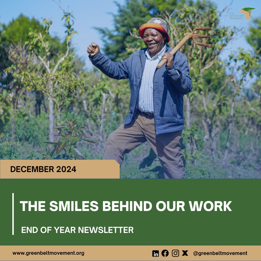 Green Belt Movement (@greenbeltmovmnt) on Twitter photo It has been a remarkable year for
<a href="/GreenBeltMovmnt/">Green Belt Movement</a> working with like minded partners & stakeholders to strive for better environmental management, community empowerment & livelihood improvement. Catch it all in our latest newsletter👉bit.ly/GBMNewsletter
#ClimateChange It has been a remarkable year for
<a href="/GreenBeltMovmnt/">Green Belt Movement</a> working with like minded partners & stakeholders to strive for better environmental management, community empowerment & livelihood improvement. Catch it all in our latest newsletter👉bit.ly/GBMNewsletter
#ClimateChange