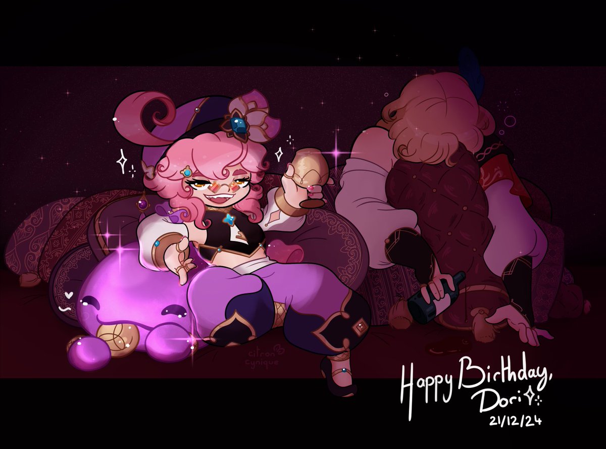 citroncynique's tweet photo. Happy Birthday, Dori!! 
Here's to another year of getting that bag and making that blonde man miserable!! ✨

#Dori #ドリー生誕祭2024 https://t.co/pD1pGNe7sg