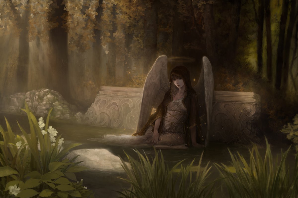 aisanahta's tweet photo. Angel Hiding in the Forest https://t.co/Z7qjRlSwtV