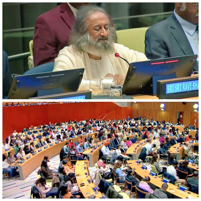 Sachin Sharma (@sachinsharma) on Twitter photo #WorldMeditationDay being launched by
<a href="/Gurudev/">Gurudev Sri Sri Ravi Shankar</a>
at the
<a href="/UN/">United Nations</a>
trusteeship council. #WorldMeditationDay being launched by
<a href="/Gurudev/">Gurudev Sri Sri Ravi Shankar</a>
at the
<a href="/UN/">United Nations</a>
trusteeship council.