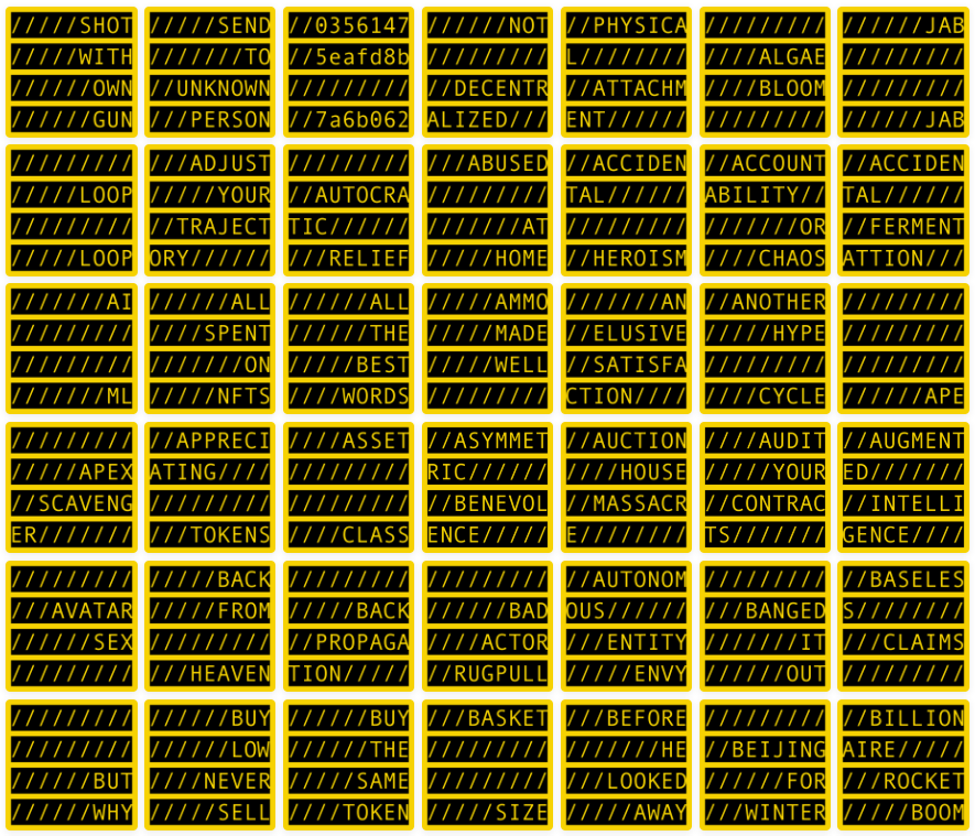 verano789's tweet photo. @pixeloush @kevinabosch Another 2021 collection. Black. Yellow. Natural warning colors https://t.co/rfFv8MEnS6