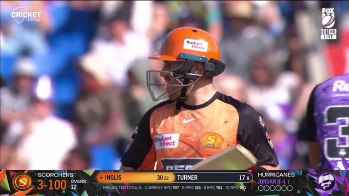 Inglis sends Jordan over the fence 👌 📹 Credits: Twitter/BBL