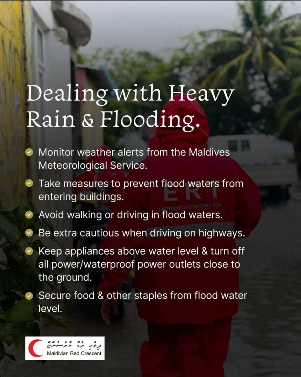 maldivianrc's tweet photo. As we experience heavy rain and flooding, it's important to take steps to keep yourselves and your households safe!

Check out these steps!👇☔️🌧️ https://t.co/2VCgdu2EbP