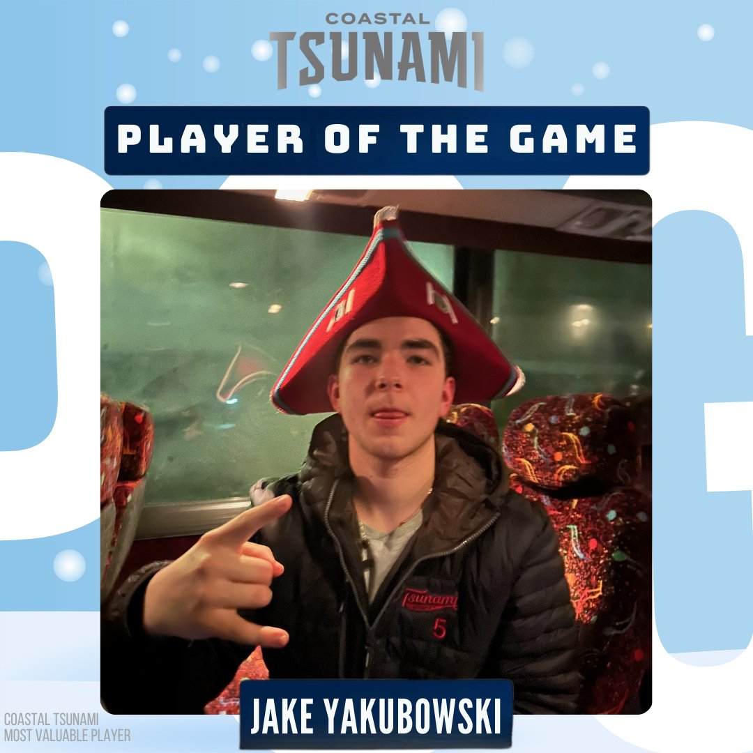 A pair of goals, including the OVERTIME WINNER, means that Jake Yakubowski is our PLAYER OF THE GAME.

#wearecoastal