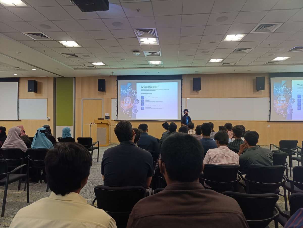 raheemisraheem's tweet image. Blockchain mastery in progress! Attending #TezosIndiaGuild in Hyderabad, @simarpreet_019 is sharing knowledge on Tezos, blockchain development, and more! #Tezos #BlockchainMastery #Hyderabad"