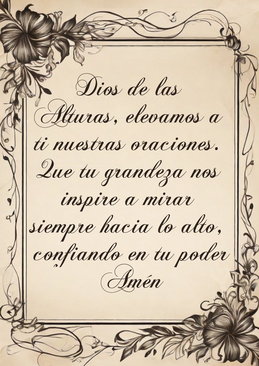 AngelesOrando's tweet photo. @OracionParaHoy Dios de las Alturas, elevamos a ti nuestras oraciones. Que tu grandeza nos inspire a mirar siempre hacia lo alto, confiando en tu poder.
Amén
#DiosDeLasAlturas #oración #confianza #poderDivino https://t.co/C0ESHH1bCt