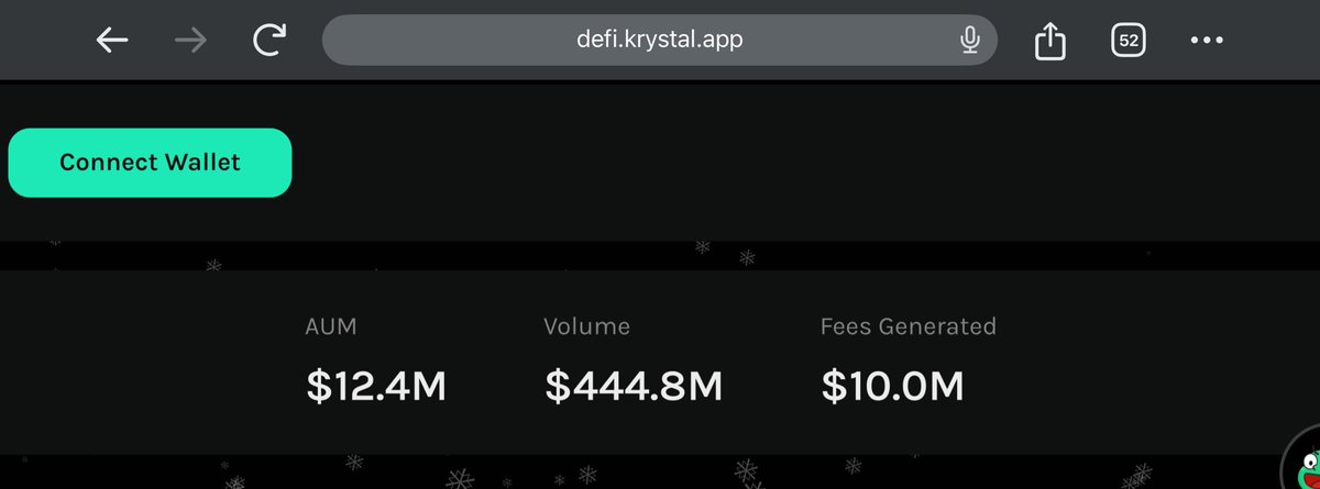 jarvisnnn's tweet image. Users have generated $10M in LP Fees with @KrystalDeFi.

Job’s not done. All in #DecentralizedLiquidity.