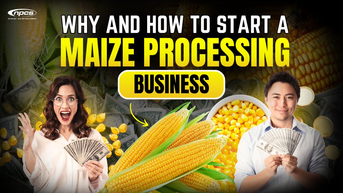 npcs_in's tweet image. Ready to dive into maize processing?
Our new video reveals the WHY and HOW of starting this lucrative business. Don’t miss out
📺 Watch here: [youtu.be/IvuGbas6Jy8?si…]
#MaizeProcessing #BusinessIdeas #StartupIndia #NPCS #Entrepreneurship #FoodProcessing #BusinessSuccess #Startups