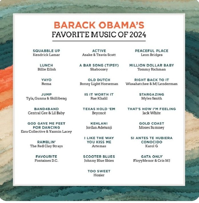 Stop playing. Rema, Asake and Jordan Adetunji made former president Barack Obama's 2024 favorite music list.