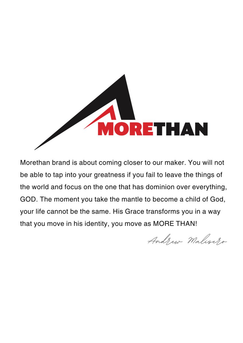 NumeroAndrew's tweet photo. Hello Guys, It has been a while. 
Allow me to introduce to you all something that i have launched by the Grace of God. 
Kindly follow my clothing line page @_morethan__ 
(Follow Thread) https://t.co/f18jT4pdW0