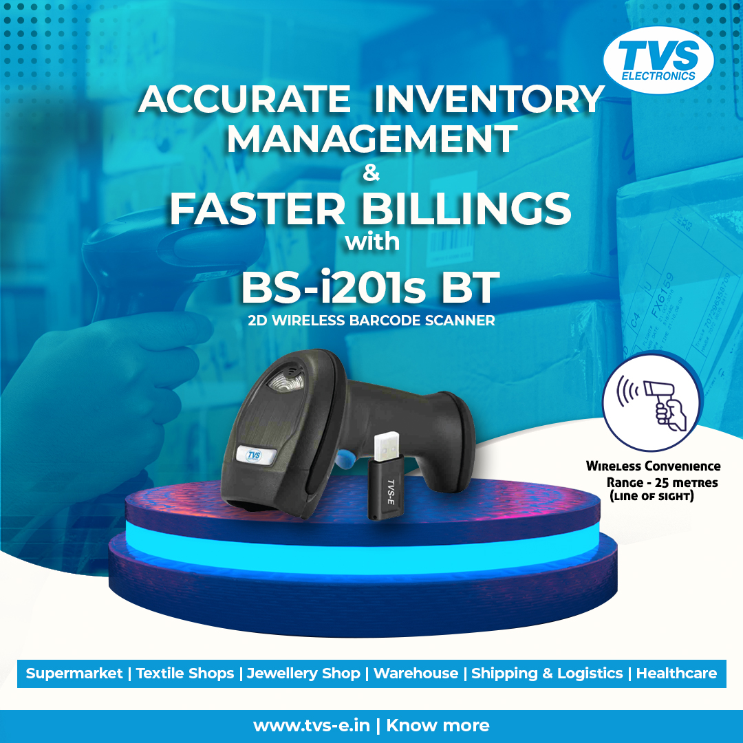 tvs_electronics's tweet image. No more worries about tangled cord! 
Our #BSi201s BT Bluetooth #BarcodeScanner lets you scan inventory tags and labels cable-free, with advanced imaging technology that captures even damaged 1D and 2D barcodes.

#TVSElectronics #TVSE #Barcodes #Scanner #Billings