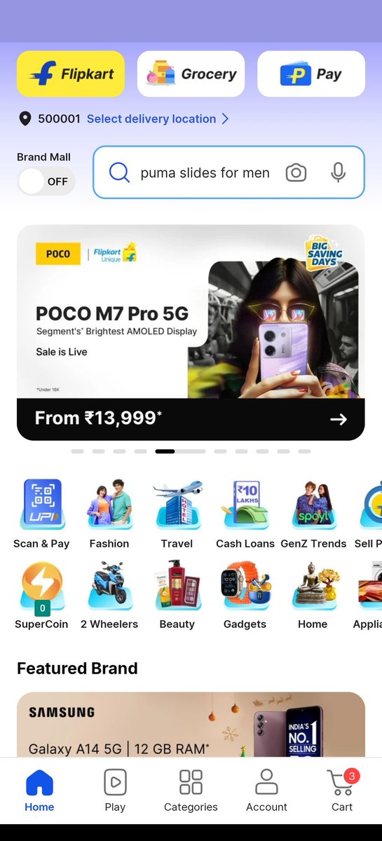 JayXplore's tweet photo. #LITAF Sale is Now Live!🔥

Shop now exclusively on #Flipkart and become a part of the #POCO Fam!

Embrace the power of 5G!

The #POCOM7Pro5G, loaded with top-tier features, can be yours for just Rs 13,999*.

Want an affordable entry into 5G? Get the #POCOC755G for only Rs 7,999. https://t.co/wPB4FENeQA