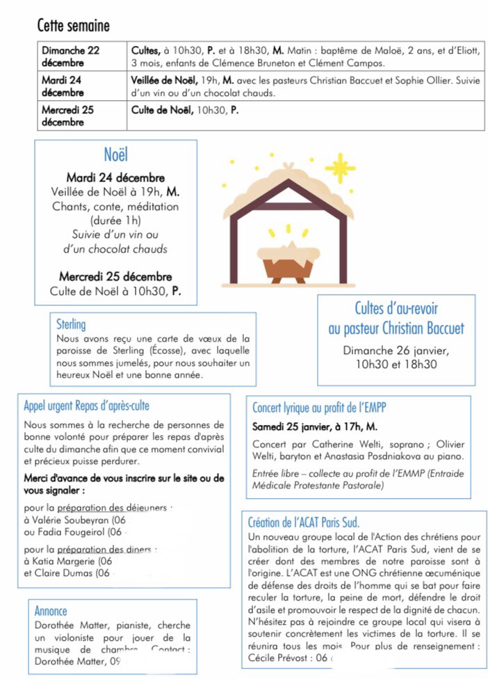BaccuetC's tweet image. Les RDV à venir de l’#Eglise #protestante #EPUdF #PentemontLuxembourg #Paris #Paris6 #Paris7 @paroissepentlux sont sur la feuille de nouvelles hebdomadaire, distribuée lors des cultes et disponible en ligne : epupl.org/spiritualite/l…