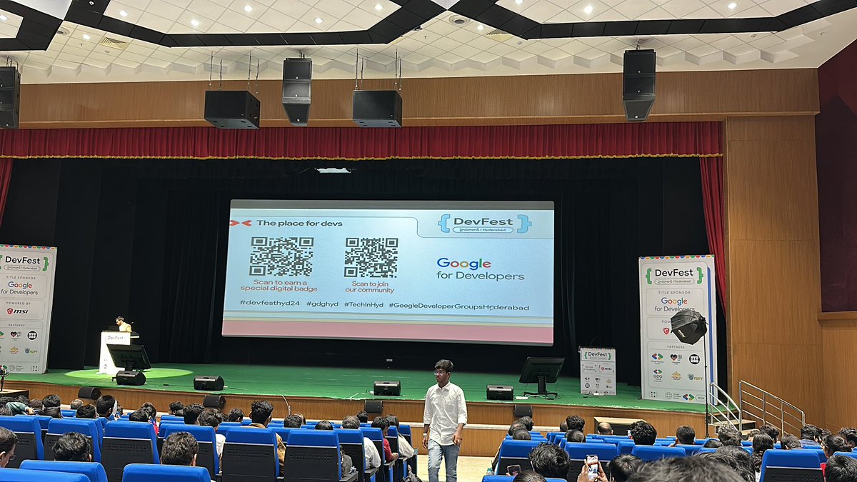 RamanaUlsa's tweet photo. Post lunch started at DevFest Hyd
#DevFestHyd24 #GDGHyd #TechInHyd #GoogleDevelopersGroupsHyderabad https://t.co/ezEsBHgFki
