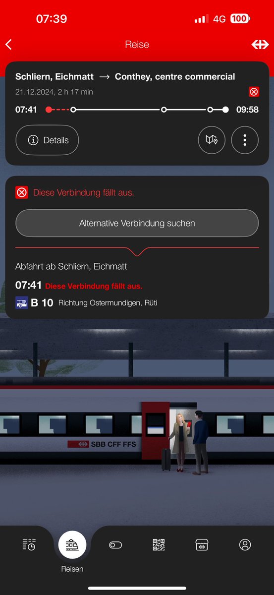 ShaiAvd's tweet photo. @BERNMOBIL, aus welchem Grund ist die Verbindung ausgefallen? https://t.co/6LlnpzuheP
